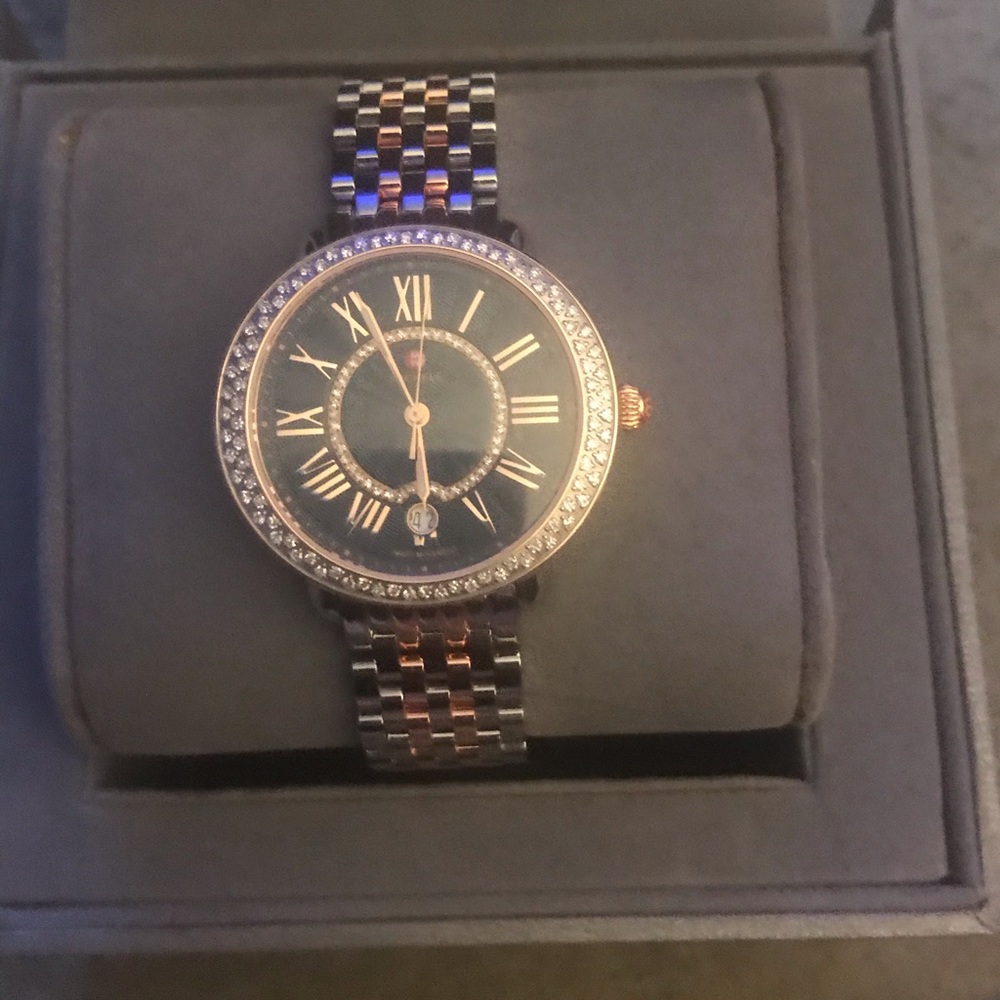 Michele Serein Mid Diamond Two-Tone Rose Gold - Picture 8 of 8